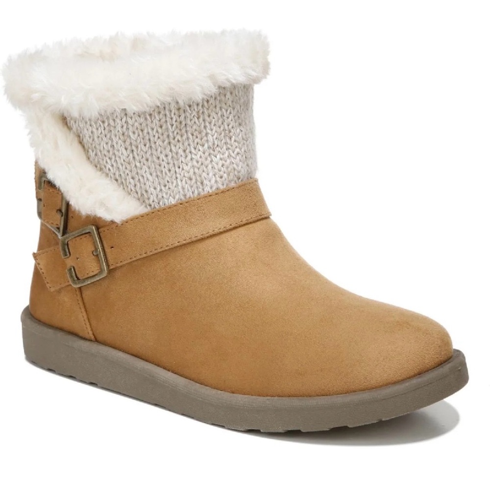 Life Stride Tan casual Ankle snow winters Boots with Cream Accents size 7 - Picture 13 of 13